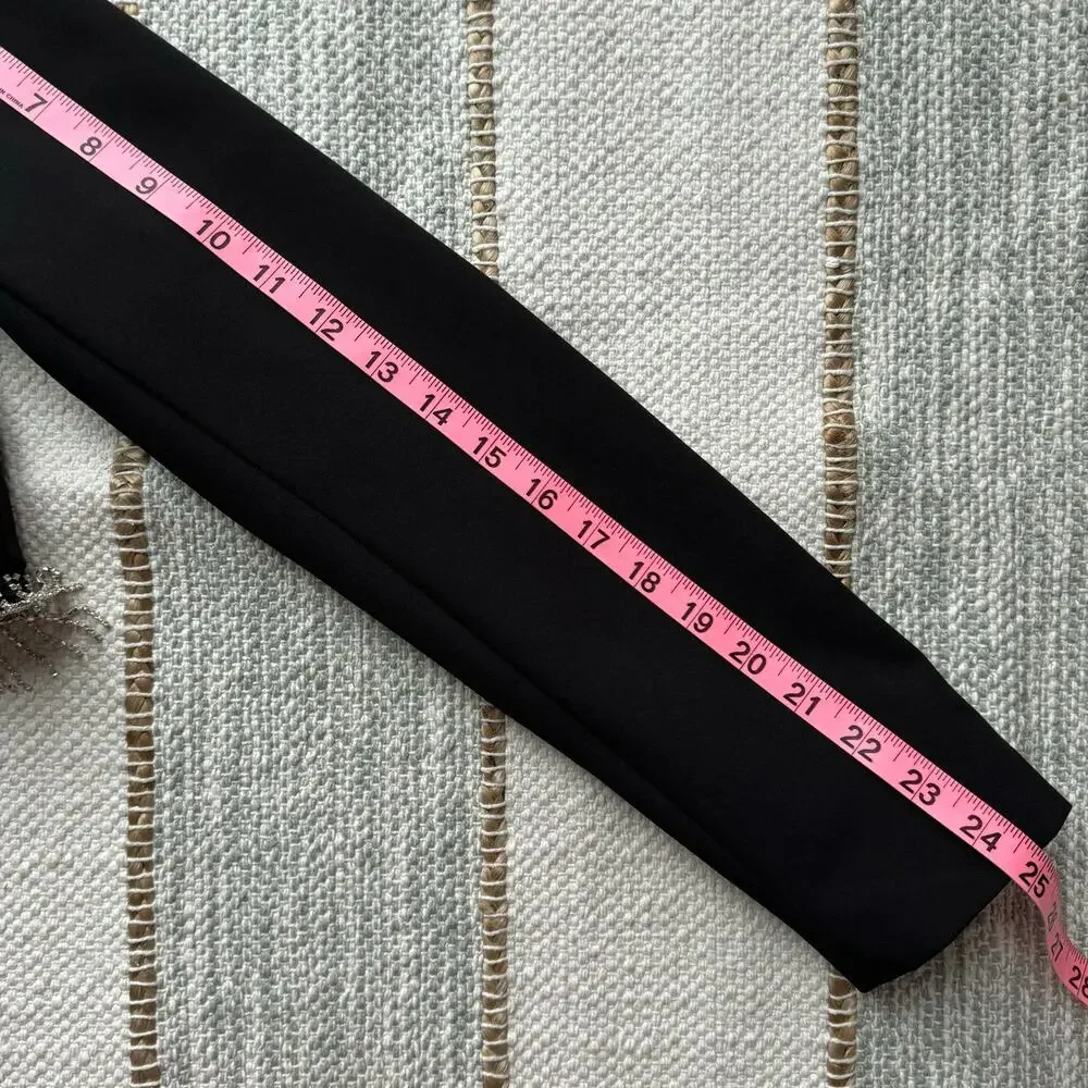 House of Harlow 1960 Black Rhinestone Fringe Blazer Mini Skirt Set Women’s Small - Picture 10 of 15